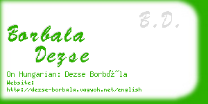 borbala dezse business card